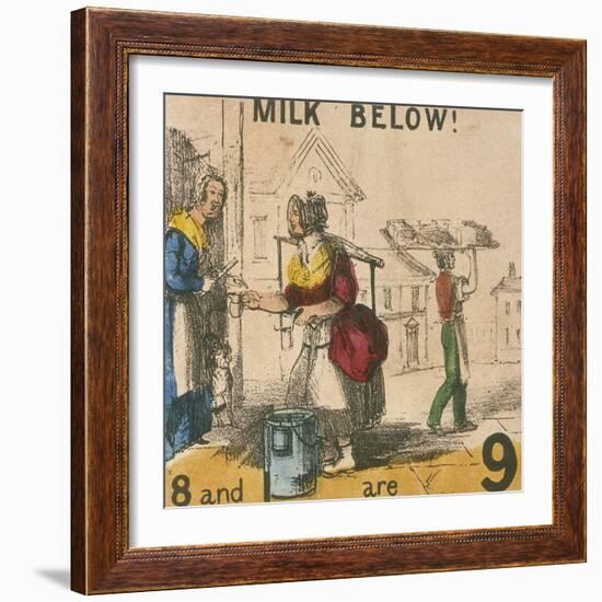 Milk Below!, Cries of London, C1840-TH Jones-Framed Giclee Print