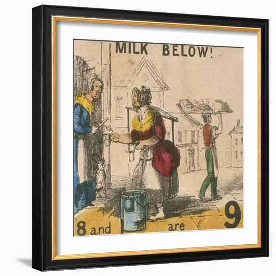 Milk Below!, Cries of London, C1840-TH Jones-Framed Giclee Print