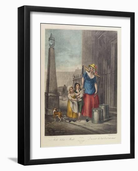 Milk Below Maids, Plate 2 from the 'Cries of London'-Francis Wheatley-Framed Giclee Print