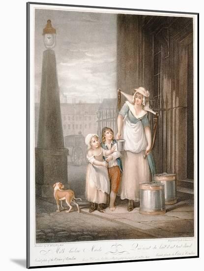 "Milk Below Maids", Plate 2 of 'The Cries of London', Engraved by Luigi Schiavonetti (1765-1810),…-Francis Wheatley-Mounted Giclee Print