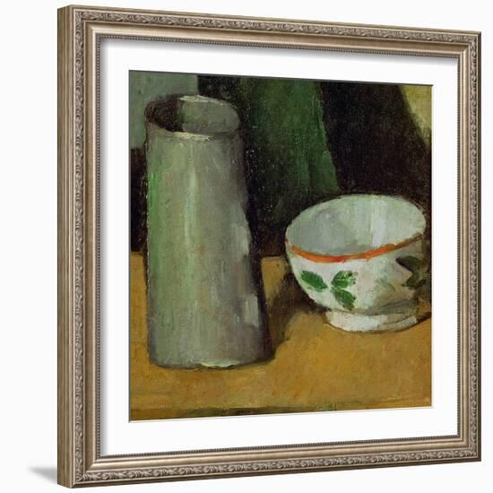 Milk Bowl and Jug, Around 1880-Paul Cézanne-Framed Giclee Print