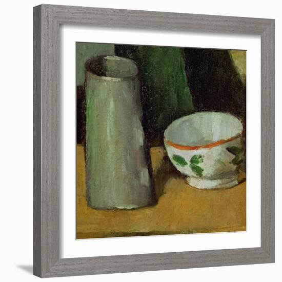 Milk Bowl and Jug, Around 1880-Paul Cézanne-Framed Giclee Print