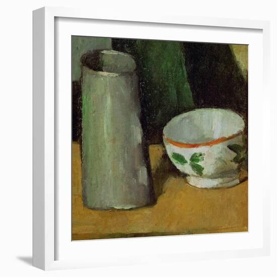 Milk Bowl and Jug, Around 1880-Paul Cézanne-Framed Giclee Print