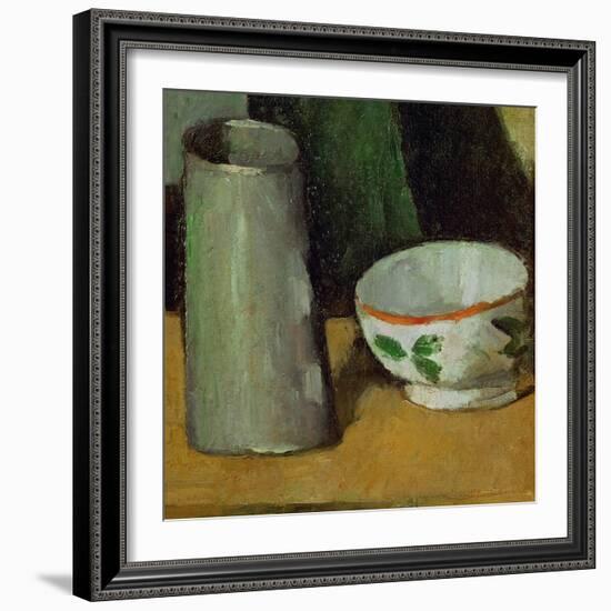 Milk Bowl and Jug, Around 1880-Paul Cézanne-Framed Giclee Print