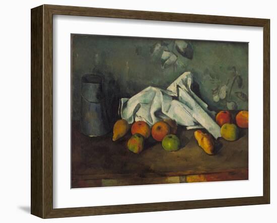 Milk Can and Apples, 1879-1880-Paul Cézanne-Framed Giclee Print