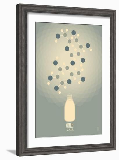 Milk - Chemical Elements-Lantern Press-Framed Art Print