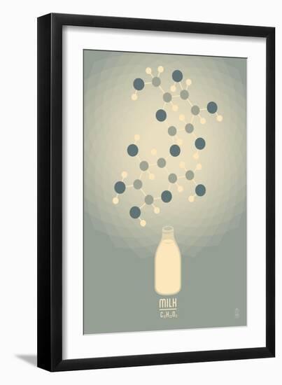 Milk - Chemical Elements-Lantern Press-Framed Art Print