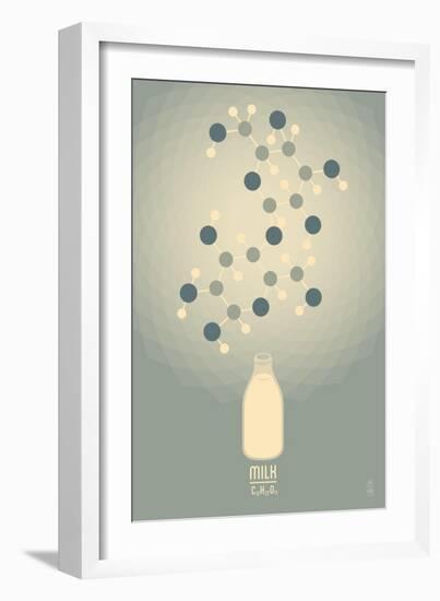 Milk - Chemical Elements-Lantern Press-Framed Art Print