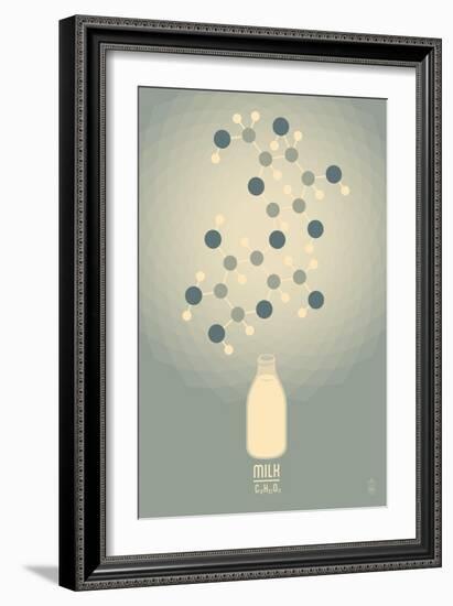 Milk - Chemical Elements-Lantern Press-Framed Art Print