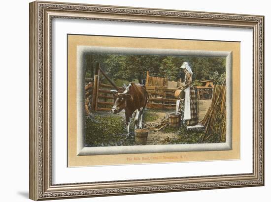 Milk Maid, Catskills, New York-null-Framed Art Print