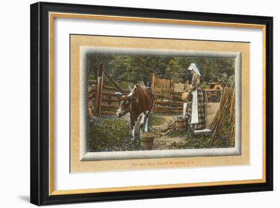 Milk Maid, Catskills, New York-null-Framed Art Print