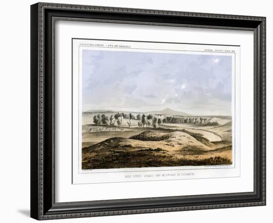 Milk River, with Bear's Paw Mountain in the Distance, Montana, USA, 1856-John Mix Stanley-Framed Giclee Print