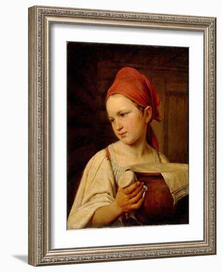 Milkgirl, 1820-Alexei Gavrilovich Venetsianov-Framed Giclee Print