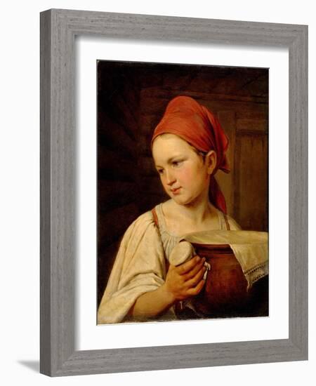 Milkgirl, 1820-Alexei Gavrilovich Venetsianov-Framed Giclee Print