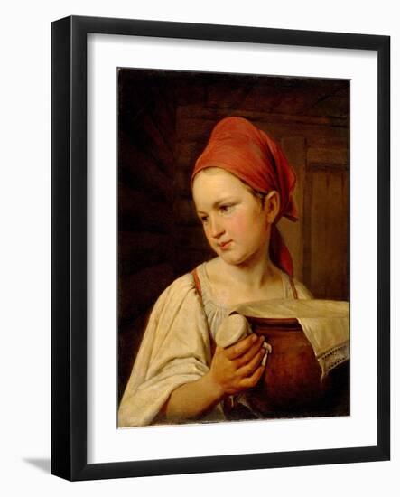 Milkgirl, 1820-Alexei Gavrilovich Venetsianov-Framed Giclee Print