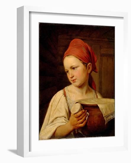 Milkgirl, 1820-Alexei Gavrilovich Venetsianov-Framed Giclee Print