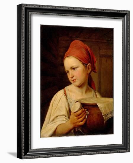 Milkgirl, 1820-Alexei Gavrilovich Venetsianov-Framed Giclee Print