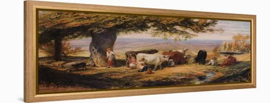 Milking in the Field, c1847-Samuel Palmer-Framed Premier Image Canvas