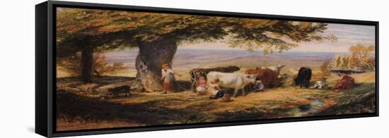 Milking in the Field, c1847-Samuel Palmer-Framed Premier Image Canvas