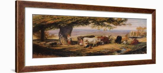 Milking in the Field, c1847-Samuel Palmer-Framed Giclee Print