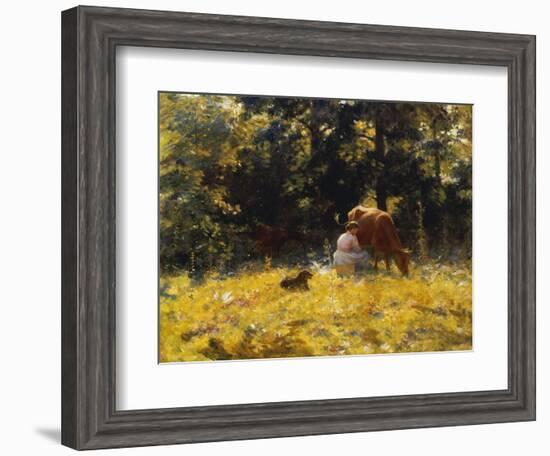 Milking Time, 1889-Charles Courtney Curran-Framed Giclee Print