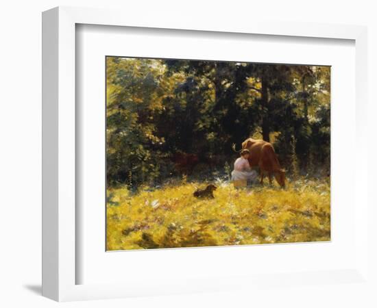 Milking Time, 1889-Charles Courtney Curran-Framed Giclee Print