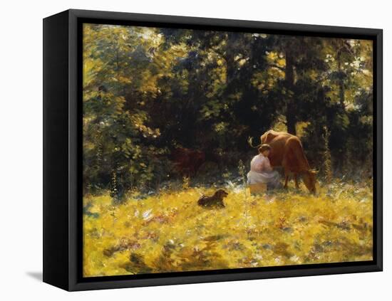 Milking Time, 1889-Charles Courtney Curran-Framed Premier Image Canvas