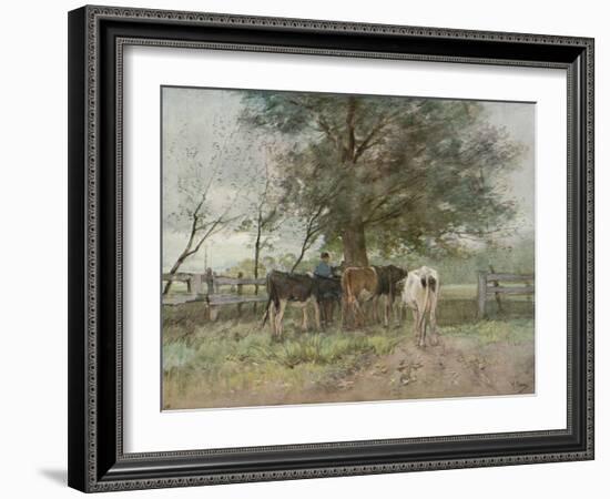 Milking Time, c1858-1888, (1906-7)-Anton Mauve-Framed Giclee Print