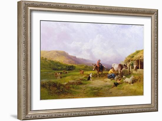Milking Time on the Swale, Yorkshire, 1863-George Cole-Framed Giclee Print