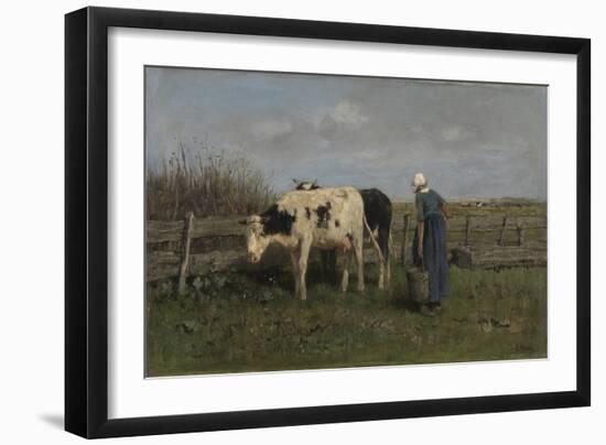 Milking Time-Anton Mauve-Framed Giclee Print