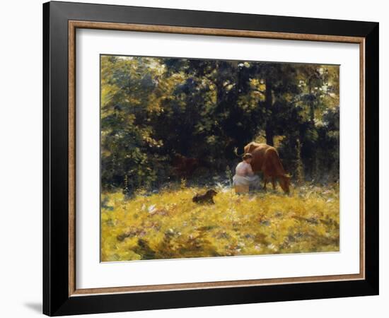 Milking Time-Charles Courtney Curran-Framed Giclee Print