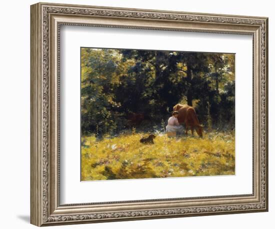 Milking Time-Charles Courtney Curran-Framed Giclee Print