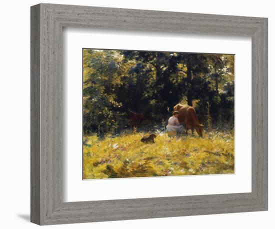 Milking Time-Charles Courtney Curran-Framed Giclee Print