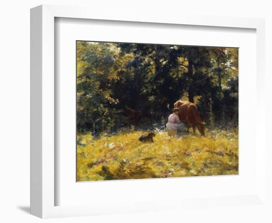 Milking Time-Charles Courtney Curran-Framed Giclee Print