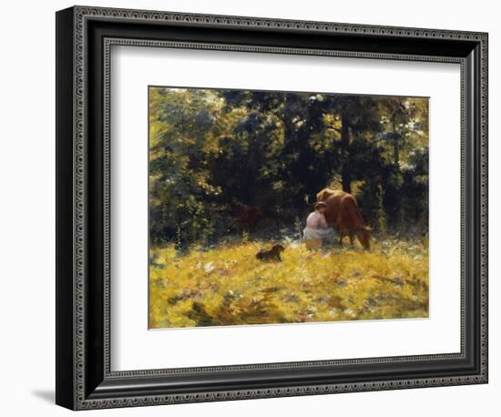 Milking Time-Charles Courtney Curran-Framed Giclee Print