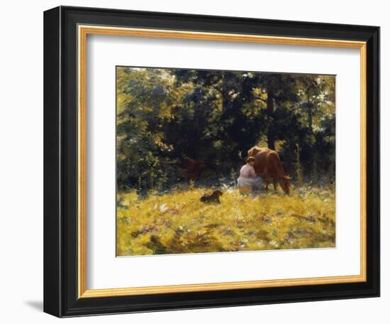 Milking Time-Charles Courtney Curran-Framed Giclee Print