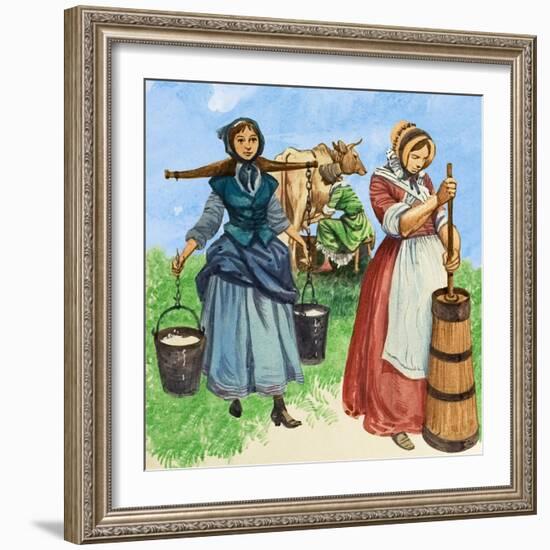 Milking-Peter Jackson-Framed Giclee Print