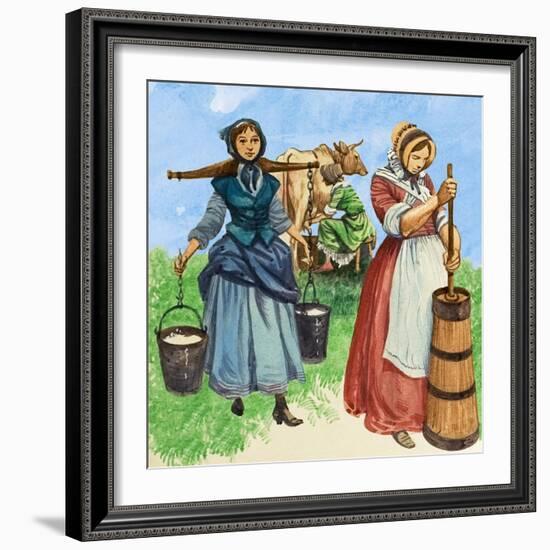 Milking-Peter Jackson-Framed Giclee Print