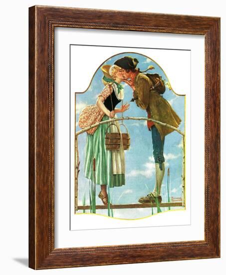 "Milkmaid", July 25,1931-Norman Rockwell-Framed Giclee Print