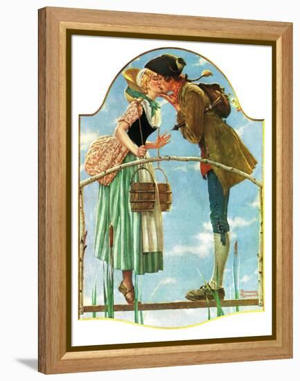 "Milkmaid", July 25,1931-Norman Rockwell-Framed Premier Image Canvas