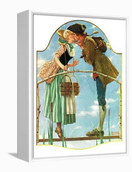 "Milkmaid", July 25,1931-Norman Rockwell-Framed Premier Image Canvas