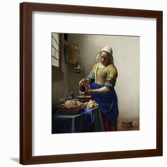 Milkmaid-Johannes Vermeer-Framed Art Print