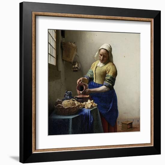 Milkmaid-Johannes Vermeer-Framed Art Print