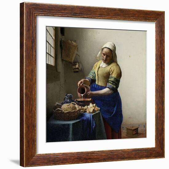 Milkmaid-Johannes Vermeer-Framed Premium Giclee Print