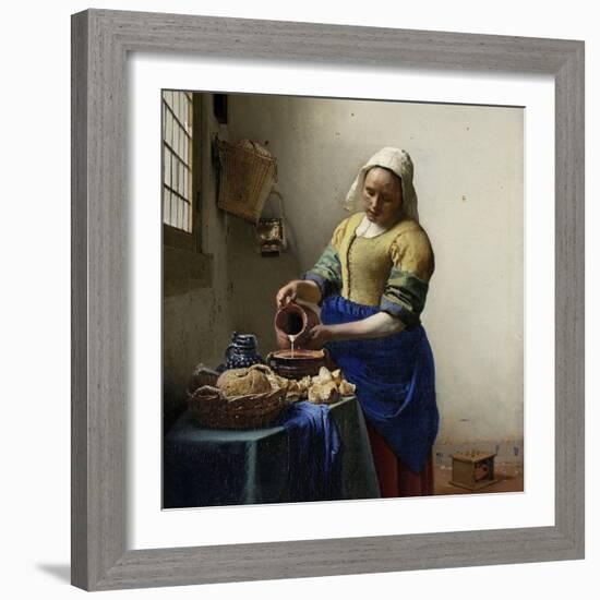 Milkmaid-Johannes Vermeer-Framed Art Print