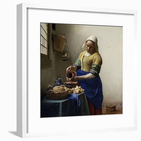 Milkmaid-Johannes Vermeer-Framed Art Print