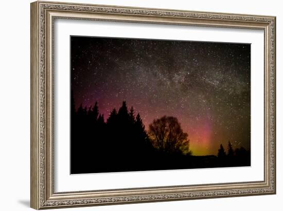 Milky Way above Aurora Glow-Latitude 59 LLP-Framed Photographic Print