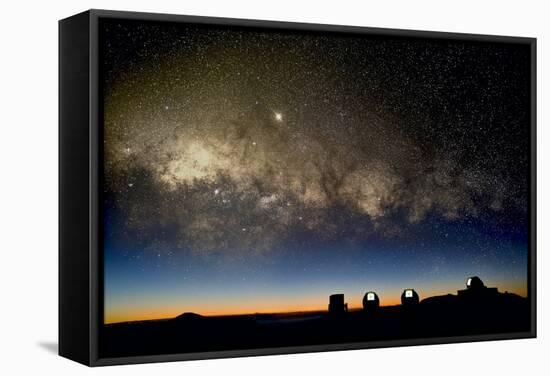 Milky Way And Observatories, Hawaii-David Nunuk-Framed Premier Image Canvas