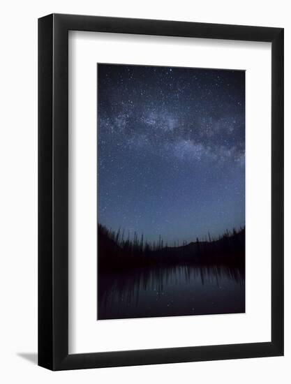 Milky Way and Stars over Upper Bernard Lake in the Seven Devil Mountains in Central Idaho-Ben Herndon-Framed Photographic Print