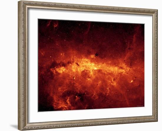 Milky Way Center Aglow with Dust-Stocktrek Images-Framed Photographic Print